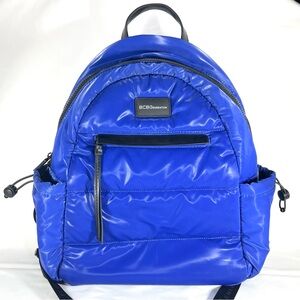 BCBGeneration Royal Blue Quilted Puffer Backpack Trendy Y2K 90s Lightweight